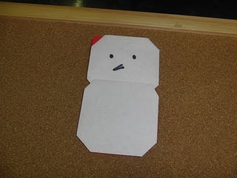 눈사람 종이접기 동영상