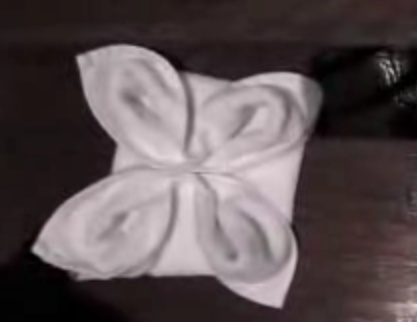 꽃모양 수건 종이접기 동영상