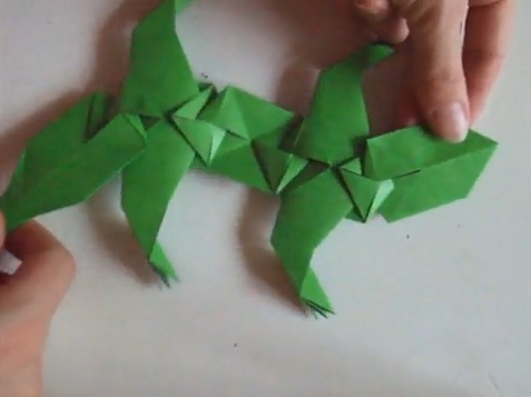 도마뱀 종이접기 동영상