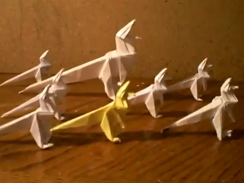 공룡 벨로시랩터 종이접기 동영상