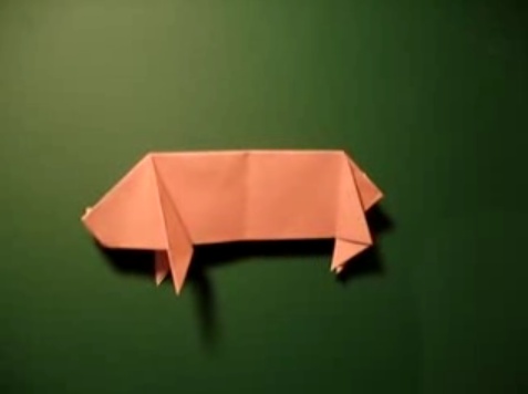 돼지 종이접기 동영상
