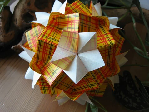 활짝핀꽃 유니트 종이접기