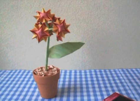 별모양 꽃 종이접기 동영상