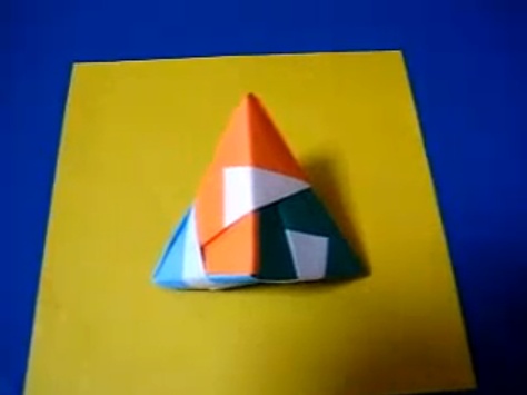 삼각뿔 종이접기 동영상